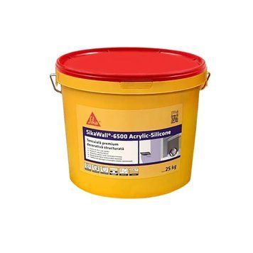 SikaWall-6500 Acryl-Silicone Декоративна фасадна штукатурка, 1.5 мм, біла 697268 фото