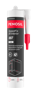 Багатофункціональний акриловий клей для внутрішніх робіт PENOSIL SpeedFix All Interior 697 290 мл, білий H4633 фото