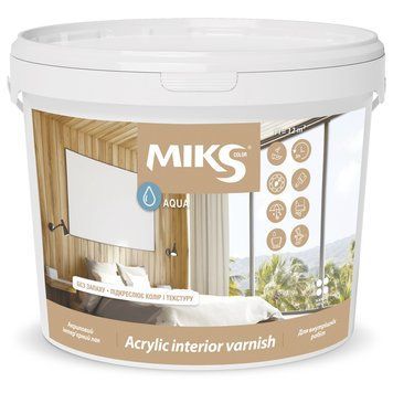 Лак інтер'єрний акриловий глянцевий TM "Мікs color" 2,5 л 33003206 фото