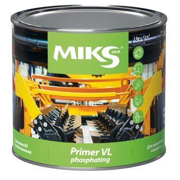 Грунтовка ВЛ-02 (основа) фосфатувальна зеленувато-жовта TM "Мікs color" 0,8 кг 32000504 фото