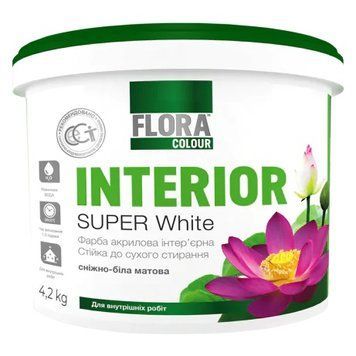 FLORA Фарба Інтер'єрна SUPER White   4,2кг 4823125201345 фото